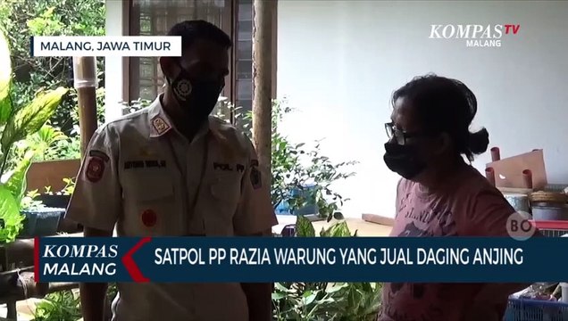 Satpol PP Kota Malang Razia Warung Yang Jual Daging Anjing