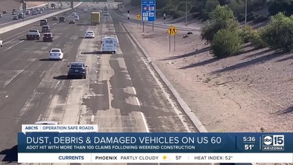 More than 140 drivers file damage claims against ADOT following East Valley construction