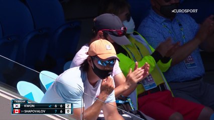 Une bataille serrée jusqu'au bout : Shapovalov  - Kwon : les temps forts en vidéo