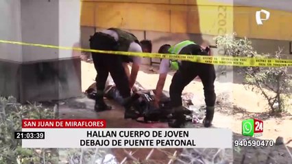 SJM: hallan cadáver de joven albañil debajo de puente peatonal
