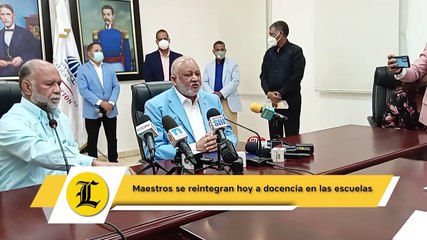 Maestros se reintegran hoy a docencia en las escuelas