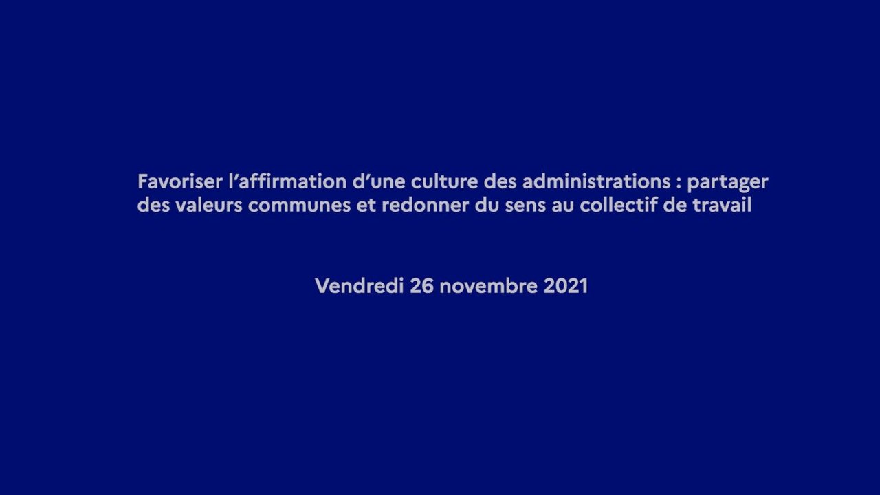 Séminaire en ligne sur la culture des administrations