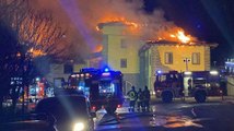 Vergato (BO) - Incendio in un agriturismo: cede la copertura (19.01.22)