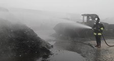 Isola della Scala (VR) - In fiamme deposito azienda di rifiuti urbani (19.01.22)