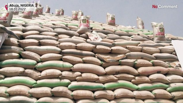 شاهد | أهرامات من الأرز لمكافحة نقص إمدادات الغذاء في نيجيريا