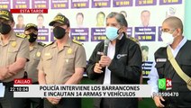 Callao: PNP intervino Los Barrancones e incautó 14 armas y vehículos