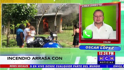 Pavoroso incendio consume una vivienda del asentamiento campesino Aurora, en Colon