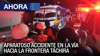 Aparatoso accidente en la vía hacia la frontera #Táchira - #19Ene - Ahora