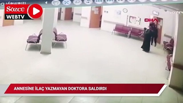 Annesine ilaç yazmayan doktora saldırdı