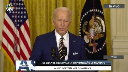 Joe Biden se pronuncia en su primer año de mandato en #EEUU - #19Ene - Ahora