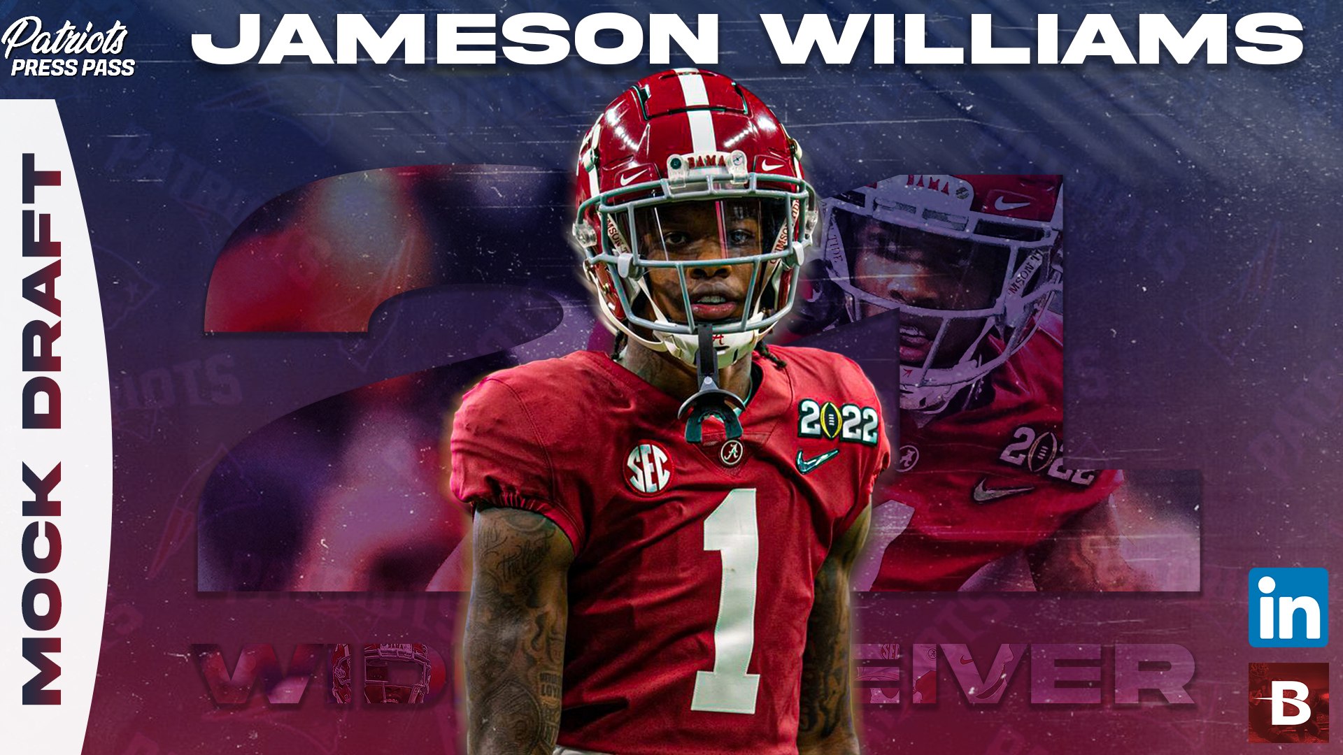 Patriots draft profile: Alabama wide receiver Jameson Williams - Pats Pulpit