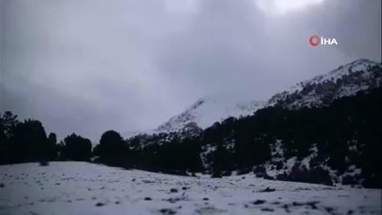Akdağ Tabiat Parkı'nda muhteşem kış görüntüsü