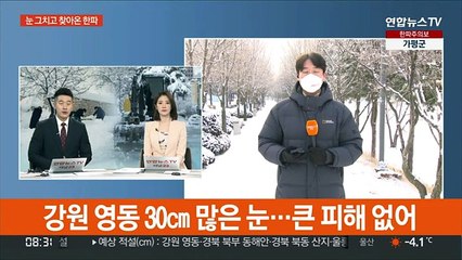 강원 영동 30㎝ 많은 눈…큰 피해 없어