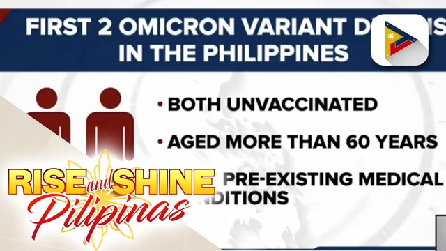 DOH: Dalawang indibidwal na nasawi dahil sa Omicron variant, hindi bakunado; WHO: Omicron variant, misleading na tawaging ‘mild’ kahit less severe ito