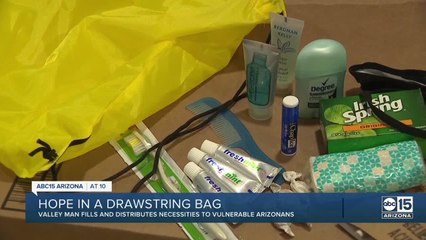 Hope in a drawstring bag