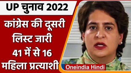 UP Elections 2022: Congress ने जारी की दूसरी लिस्ट, सूची में 41 उम्मीदवारों के नाम | वनइंडिया हिंदी