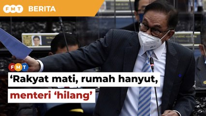 ‘Masa banjir, rakyat mati, rumah hanyut, menteri pula ‘hilang’,’ Anwar tempelak teguran Ismail NEW