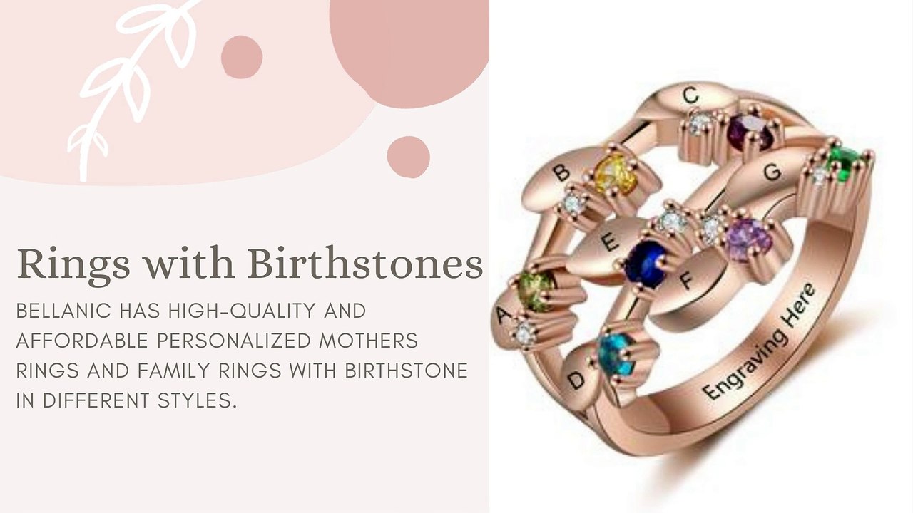 Personalized Birthstone Ring by Bellanic