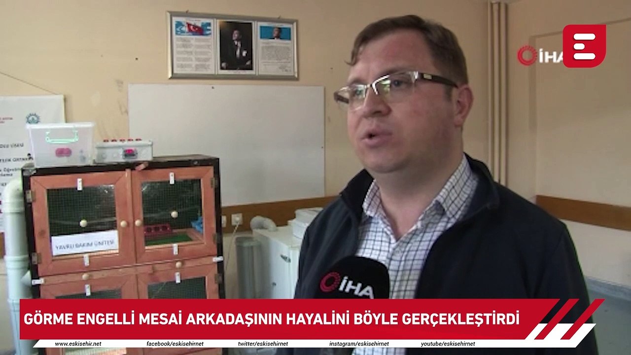 Görme engelli mesai arkadaşının hayalini böyle gerçekleştirdi