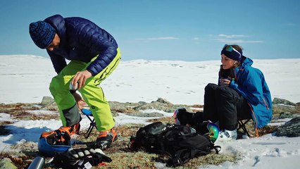 Los Reyes noruegos en la nieve