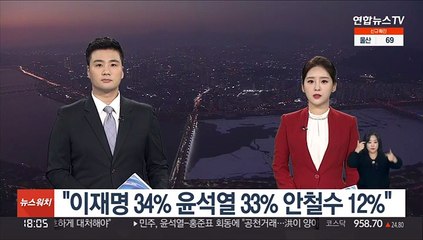 "이재명 34% 윤석열 33% 안철수 12%" [리얼미터]