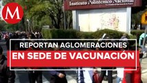 Reportan largas filas para vacunación de tercera dosis de covid-19 en la GAM