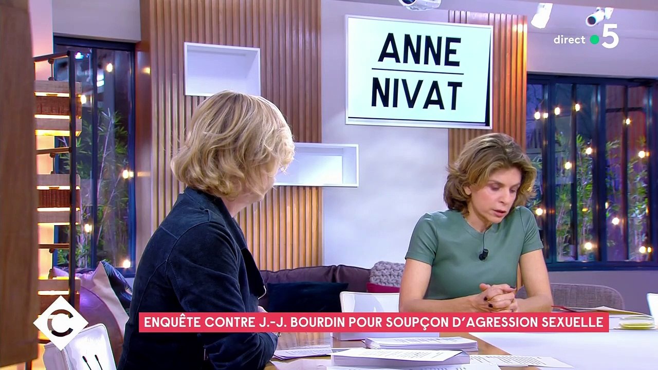 Anne Nivat évoque les accusations de tentative d'agression sexuelle qui pèsent sur son mari Jean-Jacques Bourdin - Émission "C à vous", France 5