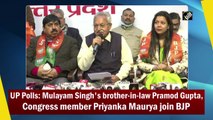 UP Polls: Mulayam Singh's brother-in-law Pramod Gupta, Congress member Priyanka Maurya join BJP