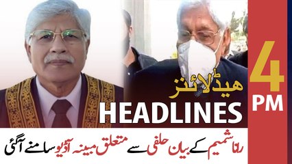 ARY News | Headlines | 4 PM | 20th January 2022