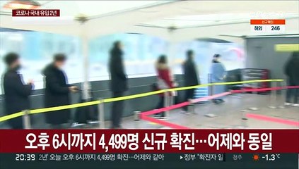 오후 6시까지 4,499명 신규 확진…어제와 동일