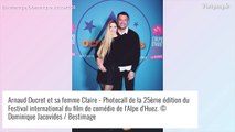 Arnaud Ducret et Claire enlacés : les jeunes mariés de retour à l'Alpe d'Huez !