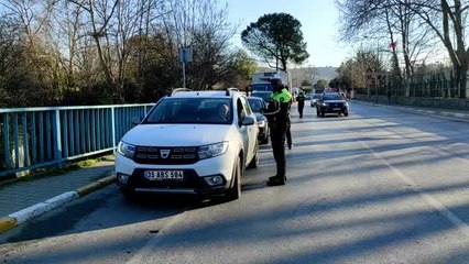 Sarıyer'de dron destekli trafik denetimi