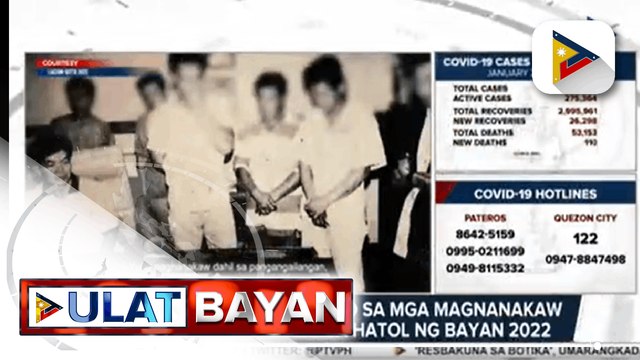 Sen. Lacson, may payo sa mga magnanakaw sakaling manalo sa Hatol ng Bayan 2022; Mayor Moreno, abala sa bakunahan sa Maynila kasabay ng paglunsad ng 24/7 drive-thru caravan; Sen. Pacquiao, nangakong magiging prayoridad ang mga mangingisda sakaling manalo