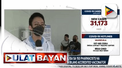 Pharmacist na si Kevin Nuyda, isa sa 150 pharmacists na lumahok sa resbakuna sa Marikina bilang accredited vaccinator