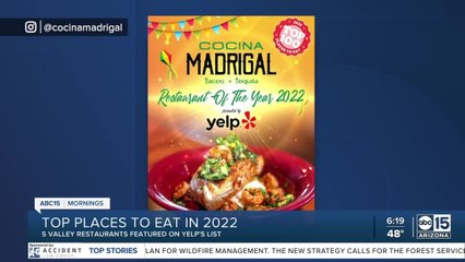 Phoenix Mexican restaurant Cocina Madrigal tops Yelp Top 100 Places to Eat in 2022 list