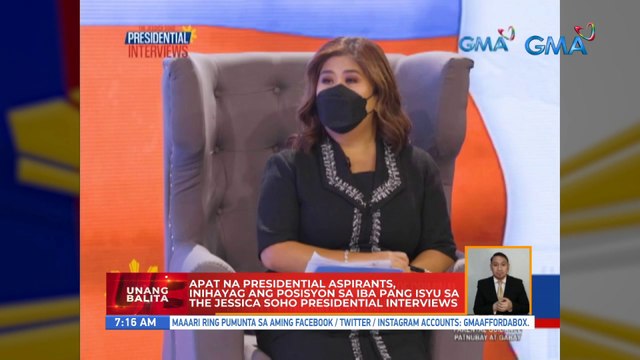 4 na presidential aspirants, inihayag ang posisyon sa ibang pang isyu sa 'The Jessica Soho Presidential Interviews' | UB