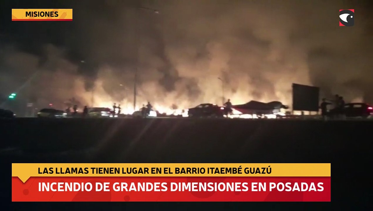 Incendio de grandes dimensiones en Posadas