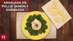 Ensalada de pollo, jamón y espinacas | Receta fácil | Directo al Paladar México