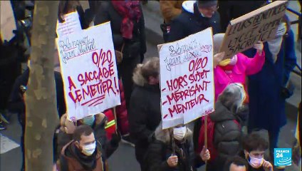 French teachers march a second time against handling of Covid-19 crisis
