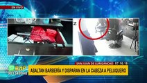 SJL: delincuentes asaltan una barbería y balean a peluquero