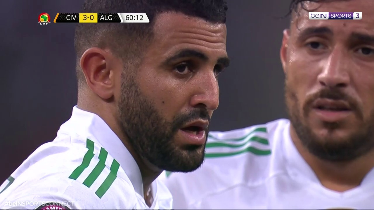 Mahrez misses a penalty kick