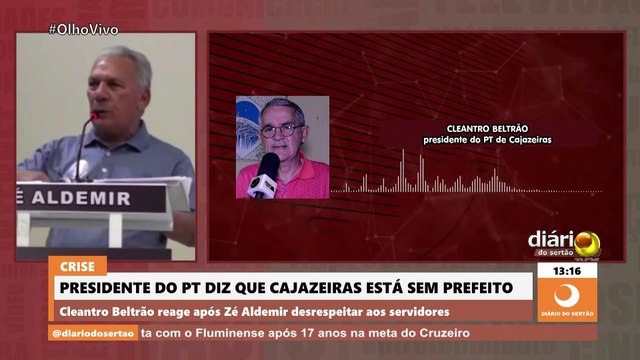 Presidente do PT lamenta desrespeito de Zé Aldemir aos servidores e diz que Cajazeiras está sem prefeito
