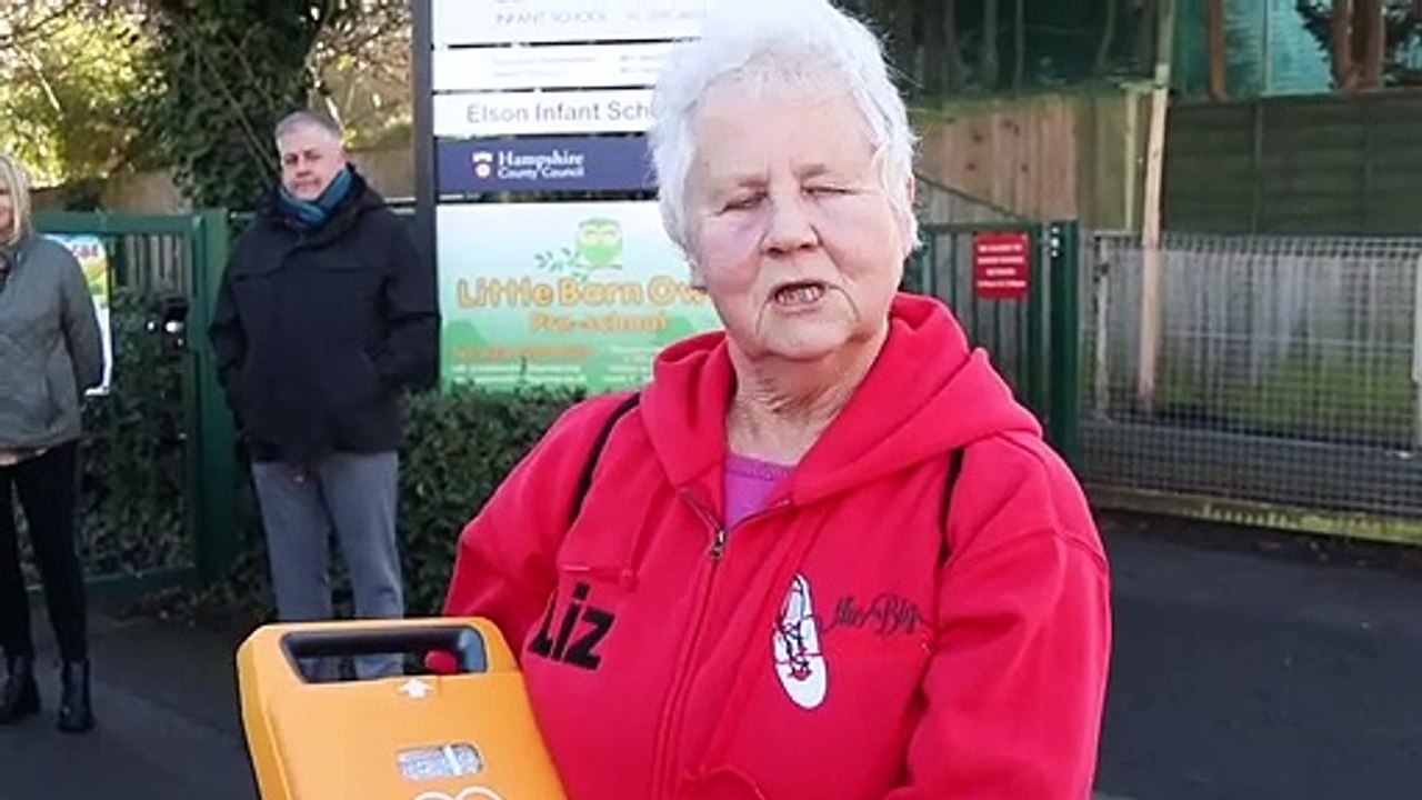 Defibrillator handover to school