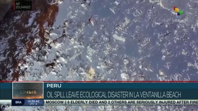 Peru: Beaches affected by oil spill