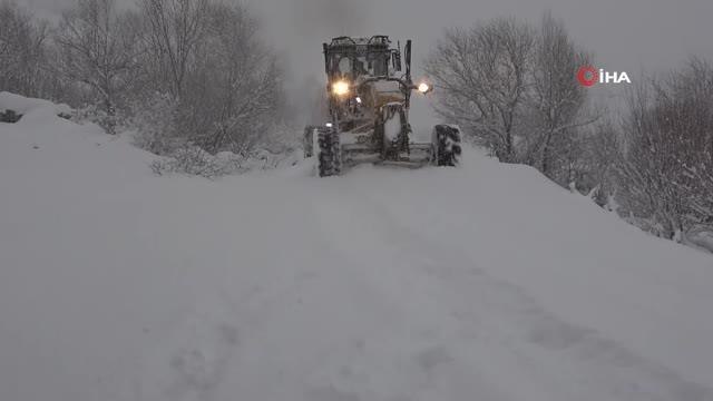 332 köy yolu ulaşıma kapandı