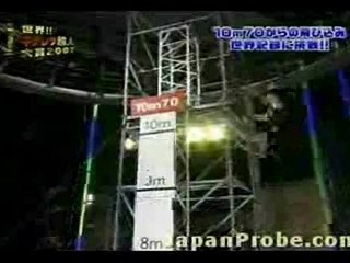 Saut de 10m dans une flaque d'eau