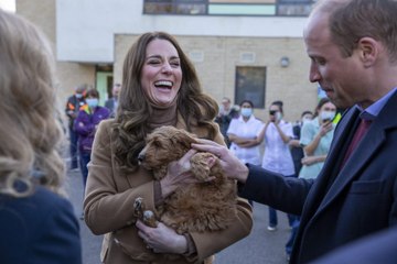 Kate Middleton Matched Her Caramel Coat to a Very Cute Puppy