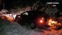 Karabük'te feci kaza! Buzlu yolda kontrolden çıkarak şarampole uçtu