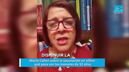 Marta Cohen sobre la vacunación en niños: qué pasa con los menores de 12 años
