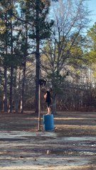 Son Creates His Own Basketball Hoop